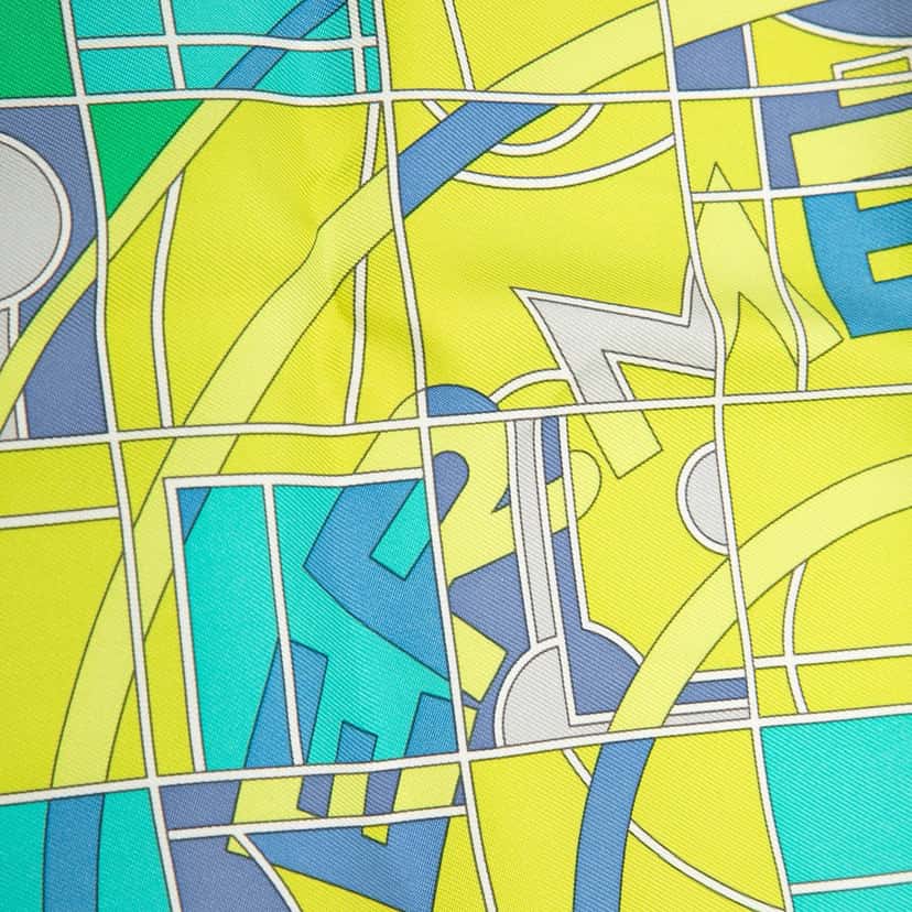 Hermès Sport Pocket Square Silk Handkerchief Blue Never worn - Inside View