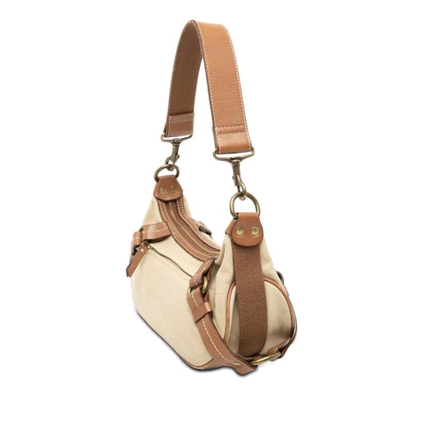 Burberry Canvas Shoulder Bag Beige Very good condition - Back View