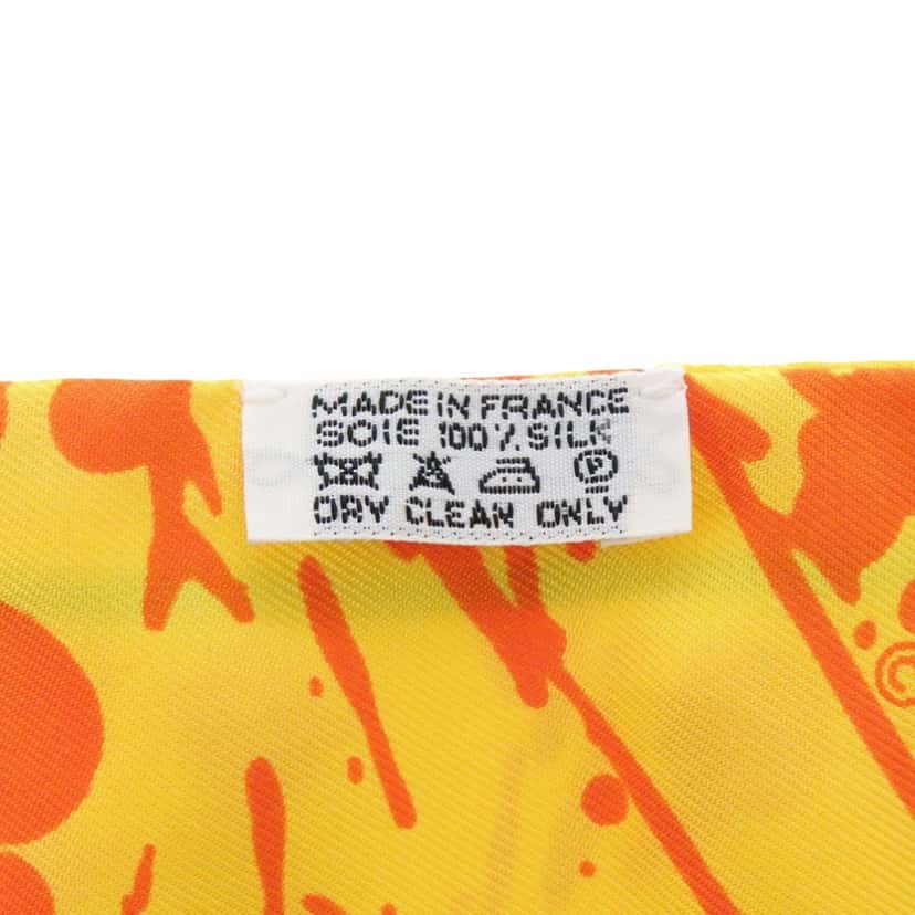 Hermès Cheval Suprise Twilly Silk Scarf Yellow Very good condition - Back View