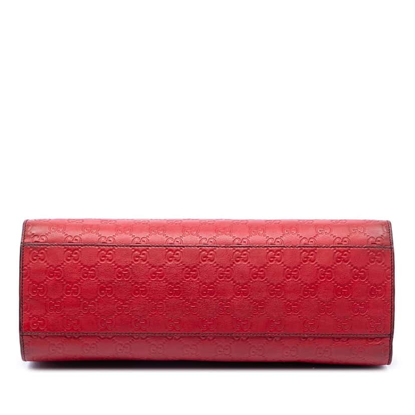 Gucci Large Guccissima Emily Shoulder Bag Red Leather Very good condition - Inside View