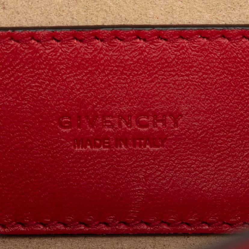 Givenchy Mini Quilted Goatskin GV3 Pocket Convertible Bag Red Leather Very good condition - Box View