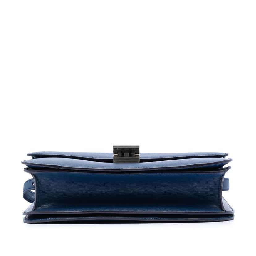 Celine Medium Calfskin Classic Box Blue Leather Very good condition - Inside View