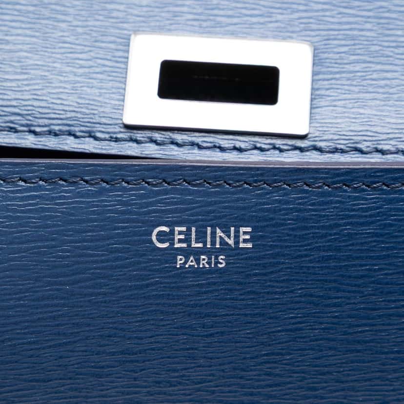 Celine Medium Calfskin Classic Box Blue Leather Very good condition - Box View