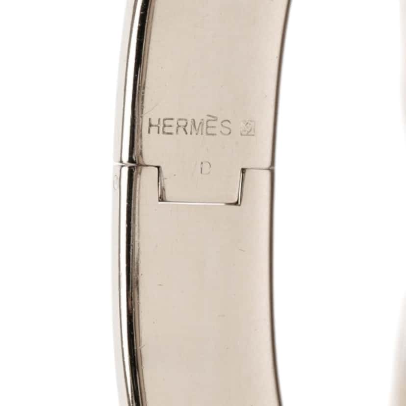 Hermès Narrow Enamel Clic H Bracelet PM White Very good condition - Model View
