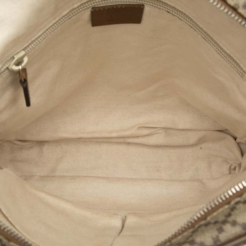 Gucci Diamante Coated Canvas Zip Crossbody Beige Very good condition - Model View