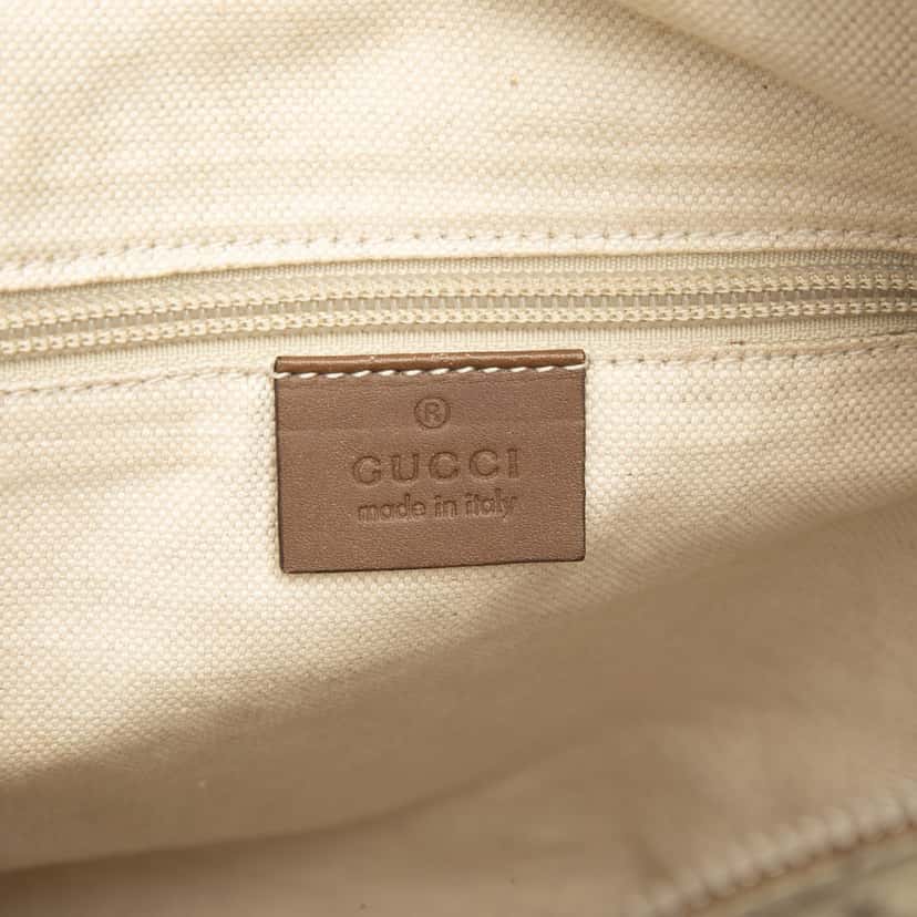 Gucci Diamante Coated Canvas Zip Crossbody Beige Very good condition - Box View