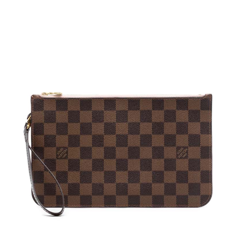 Louis Vuitton Damier Ebene Neverfull MM Pouch Brown Very good condition - Front View