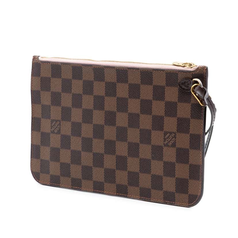 Louis Vuitton Damier Ebene Neverfull MM Pouch Brown Very good condition - Back View