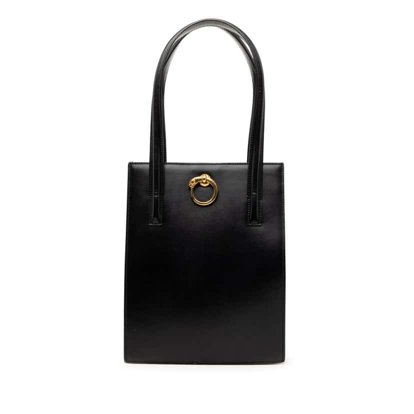 Cartier Leather Panthere Tote Black Leather Very good condition - Front View