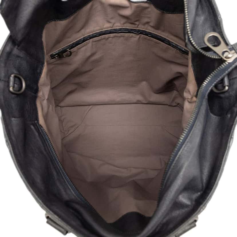 Bottega Veneta Tricolor Nappa Intrecciato Convertible Tote Black Leather Very good condition - Model View