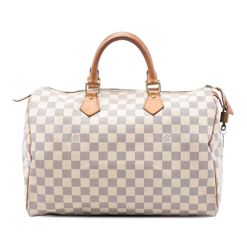 Louis Vuitton Damier Azur Speedy 35 White Very good condition - Front View
