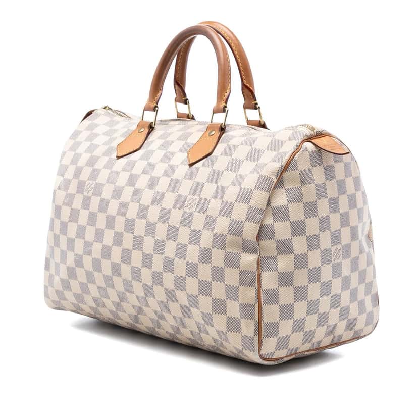 Louis Vuitton Damier Azur Speedy 35 White Very good condition - Back View