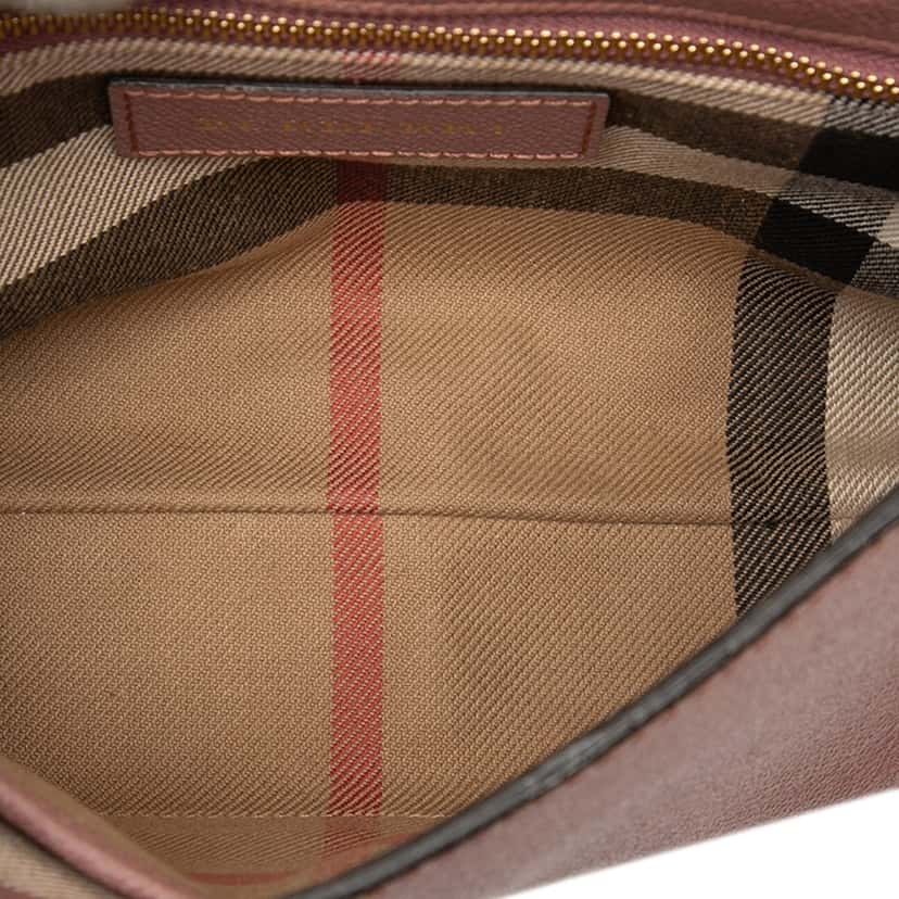 Burberry Small Leather Medley Buckle Crossbody Pink Leather Very good condition - Model View