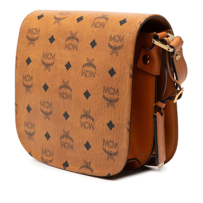 MCM Small Visetos Coated Canvas Patricia Crossbody Brown Very good condition - Back View