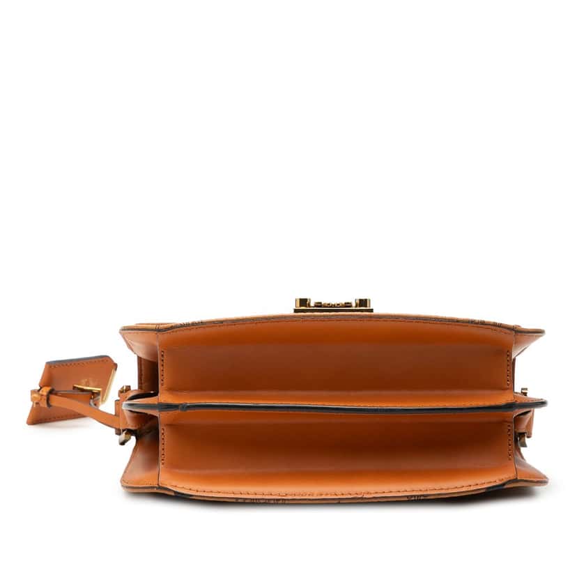 MCM Small Visetos Coated Canvas Patricia Crossbody Brown Very good condition - Inside View