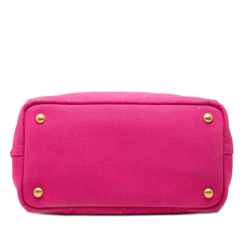 Prada Small Canvas Canapa Logo Satchel Pink Very good condition - Inside View