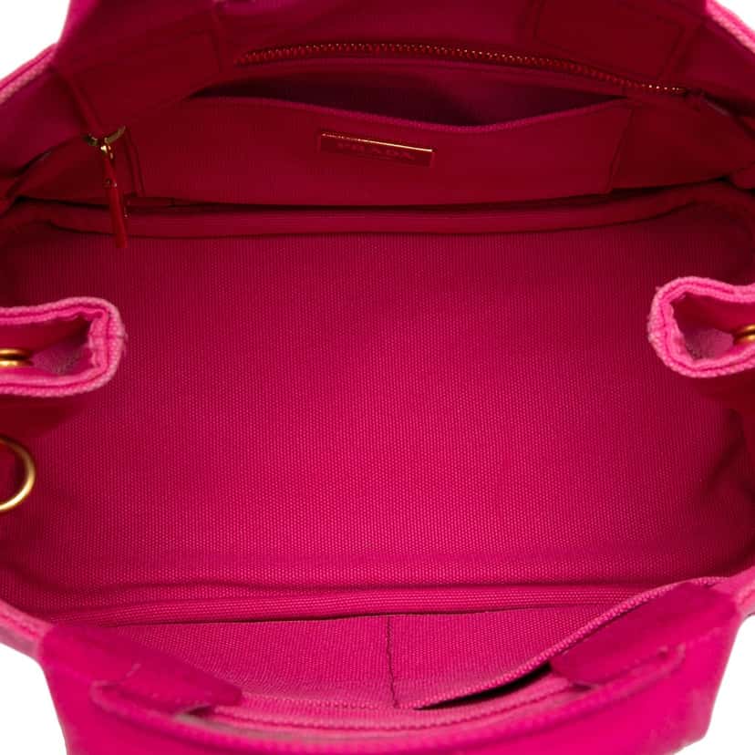 Prada Small Canvas Canapa Logo Satchel Pink Very good condition - Model View