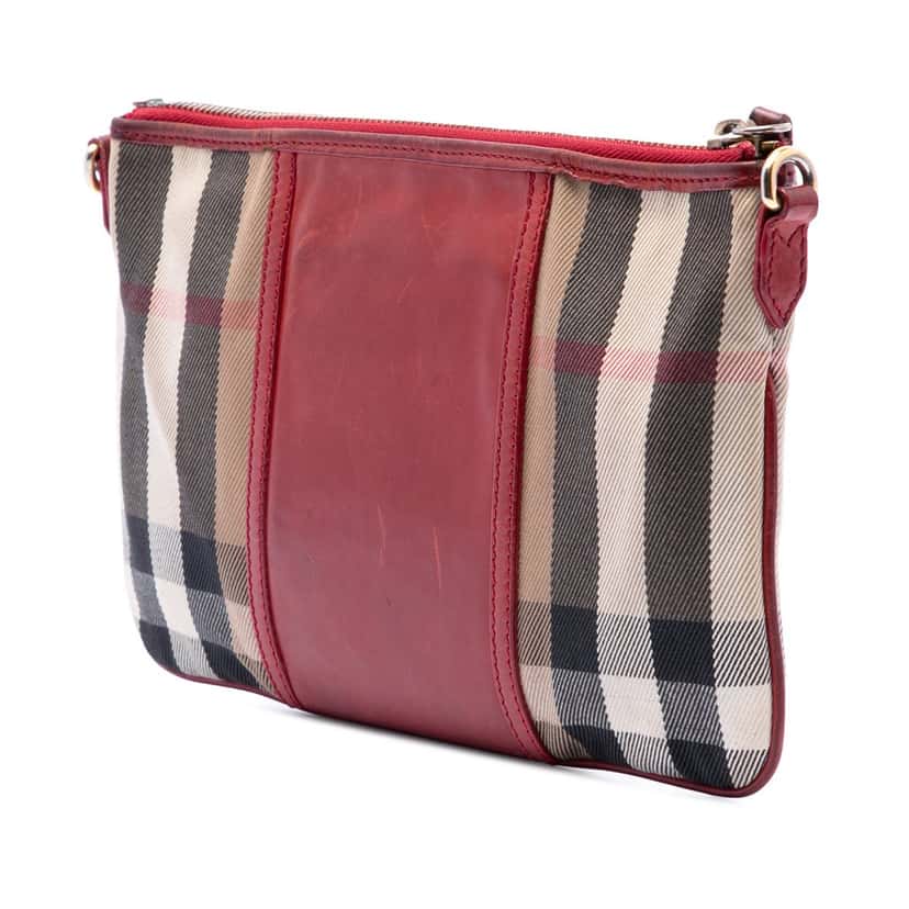 Burberry House Check Canvas Crossbody Brown Very good condition - Back View