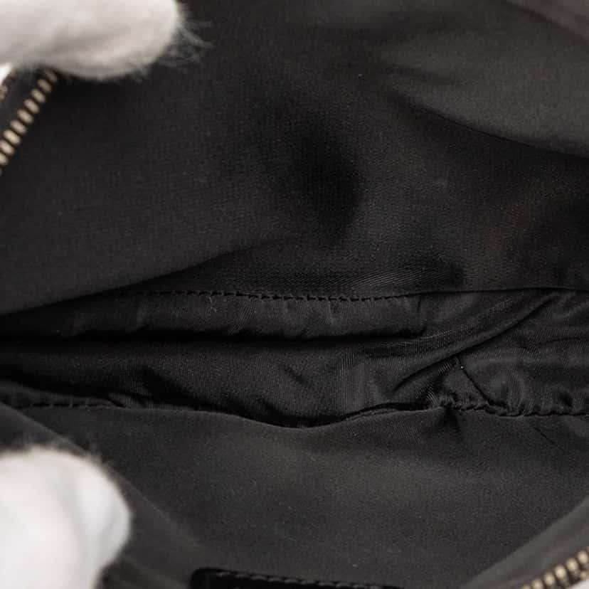 Dior Mini Diorissimo Canvas Saddle Pochette Black Very good condition - Model View