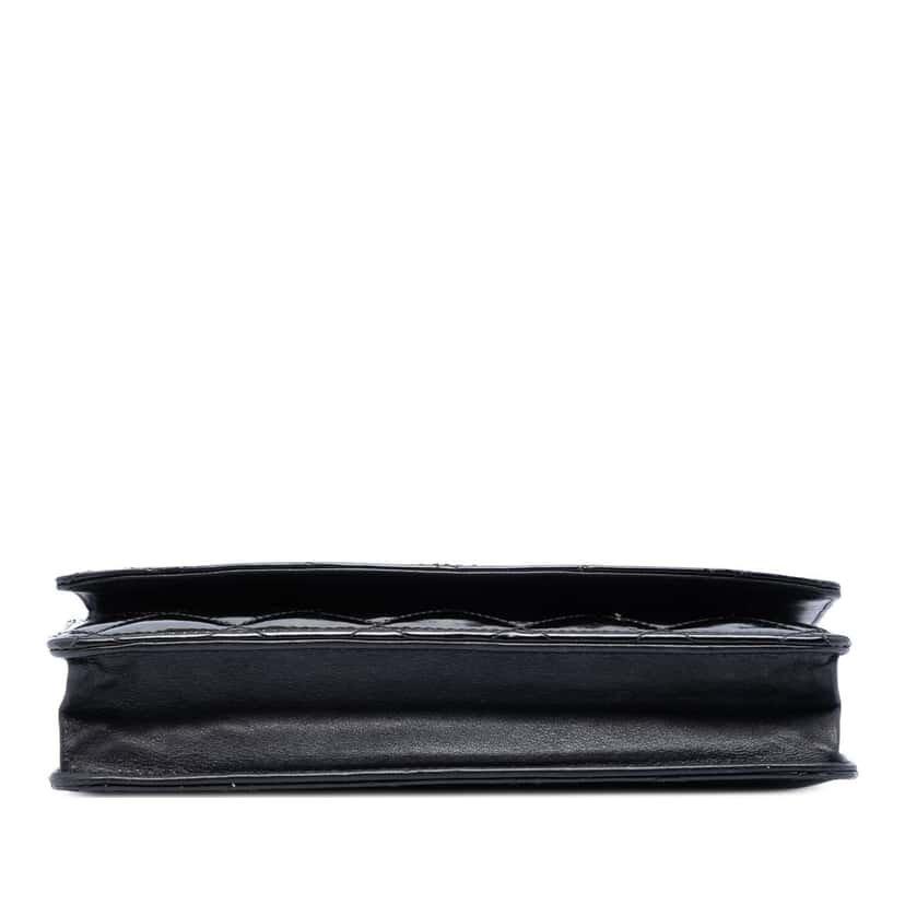 Chanel CC Quilted Patent Brilliant Wallet On Chain Black Leather Very good condition - Inside View