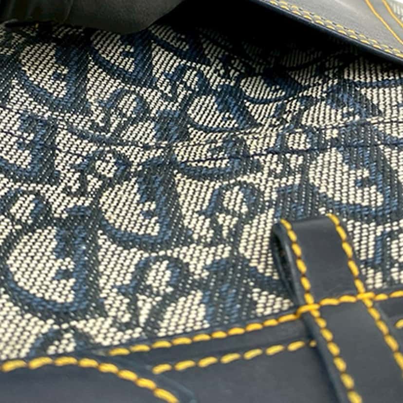 Dior Diorissimo Trotter Canvas Jeans Pocket Tote Blue Very good condition - Box View