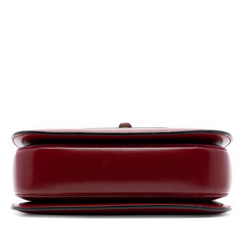 Gucci Small Calfskin 1947 Bamboo Top Handle Bag Red Leather Very good condition - Inside View