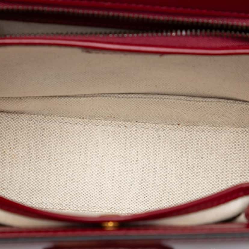 Gucci Small Calfskin 1947 Bamboo Top Handle Bag Red Leather Very good condition - Model View