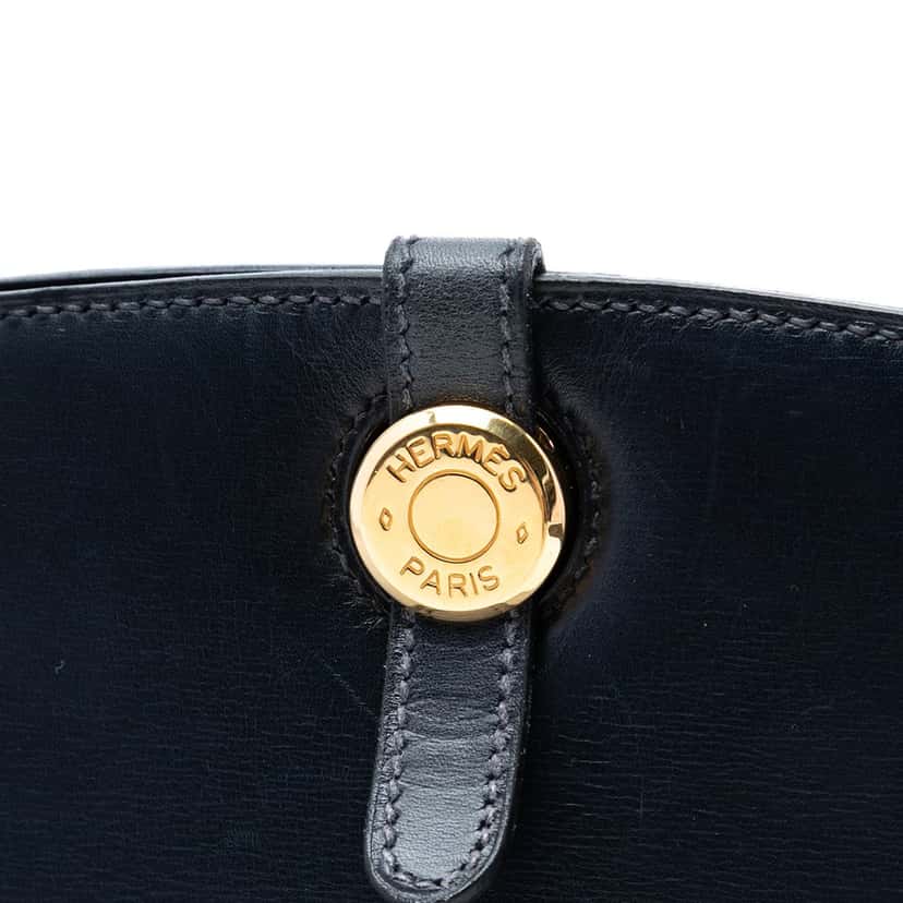 Hermès Box Calf Dalvy 30 Blue Leather Very good condition - Box View