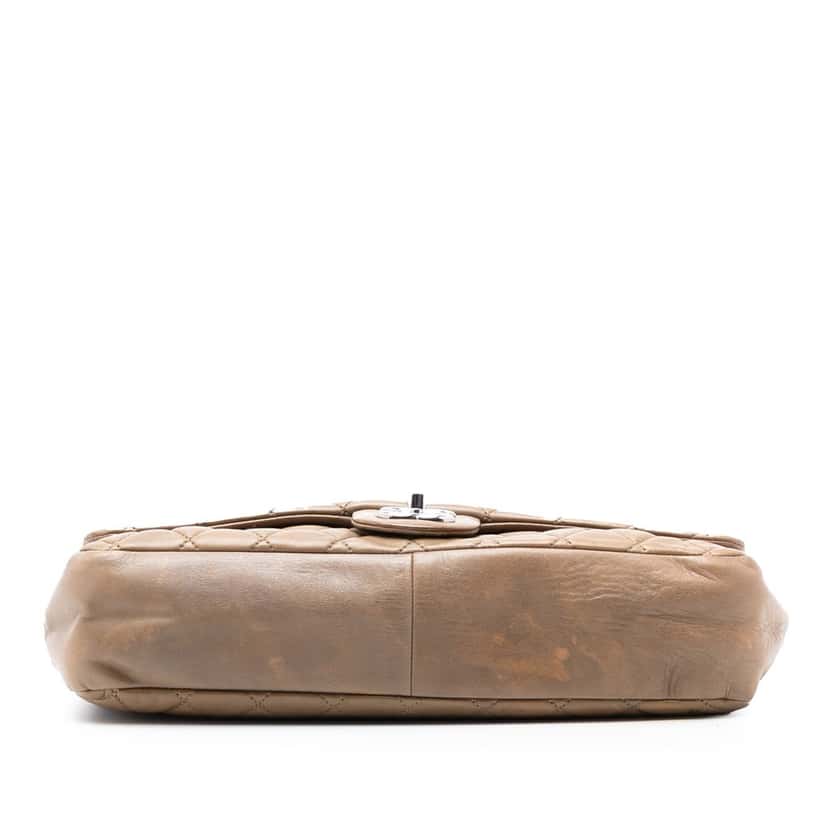 Chanel Jumbo Quilted Lambskin Coco Rain Flap Brown Leather Never worn, with tag - Inside View