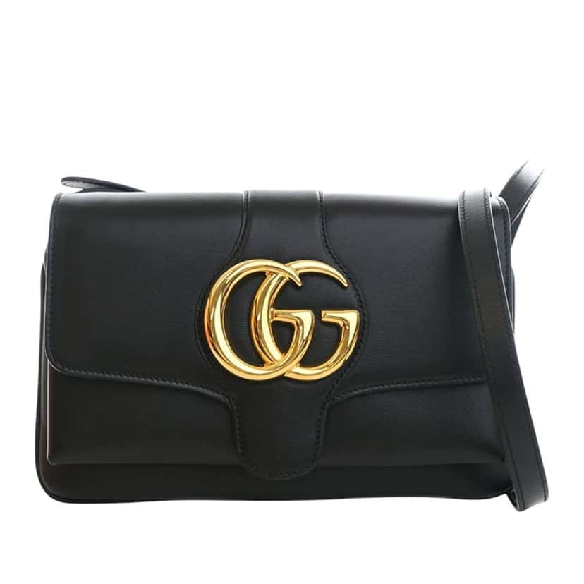 Gucci Small Leather Arli Crossbody Black Leather Very good condition - Front View