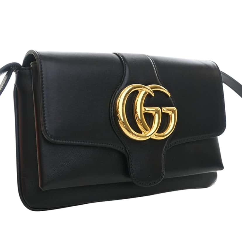 Gucci Small Leather Arli Crossbody Black Leather Very good condition - Back View
