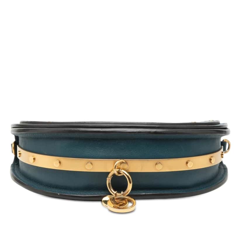 Chloé Mini Calfskin Nile Bracelet Satchel Blue Leather Very good condition - Inside View