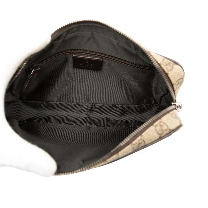 Gucci GG Supreme Clutch Beige Very good condition - Model View