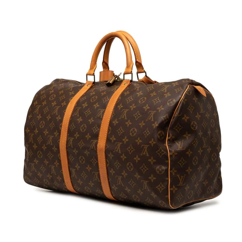 Louis Vuitton Monogram Keepall 50 Brown Good condition - Back View