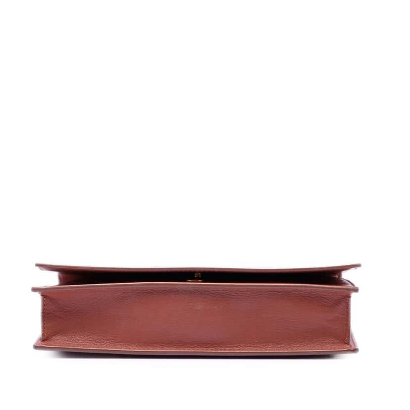 Celine Leather Frame Wallet on Chain Brown Leather Very good condition - Inside View