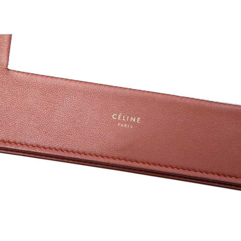 Celine Leather Frame Wallet on Chain Brown Leather Very good condition - Box View