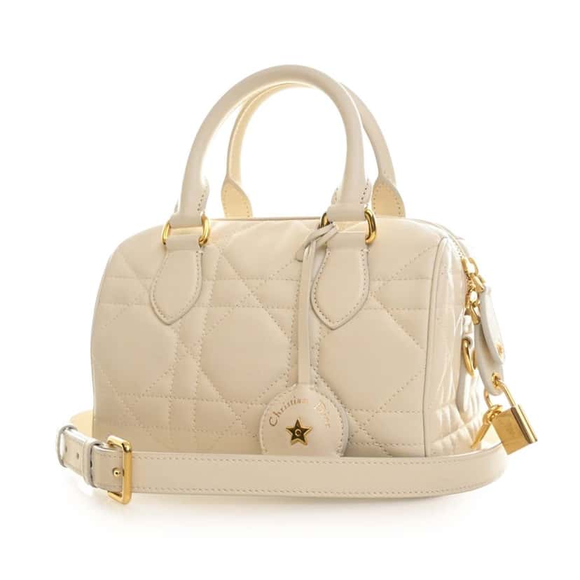 Dior Calfskin Macrocannage Groove 20 White Leather Very good condition - Back View