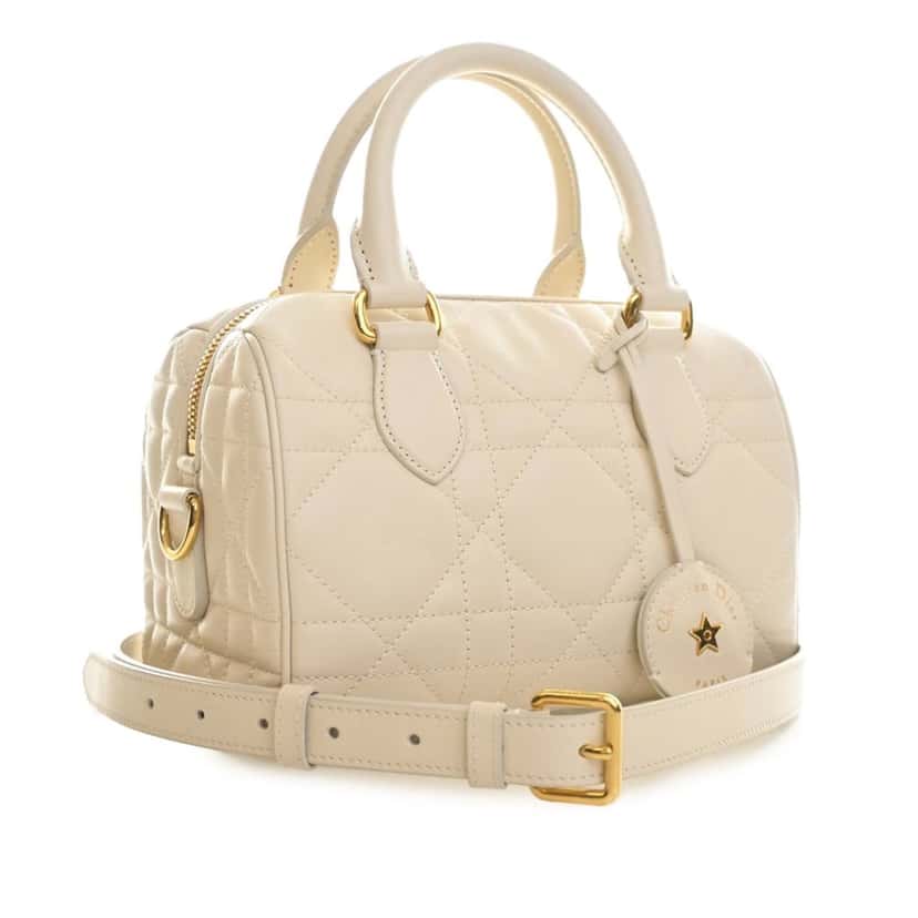 Dior Calfskin Macrocannage Groove 20 White Leather Very good condition - Inside View