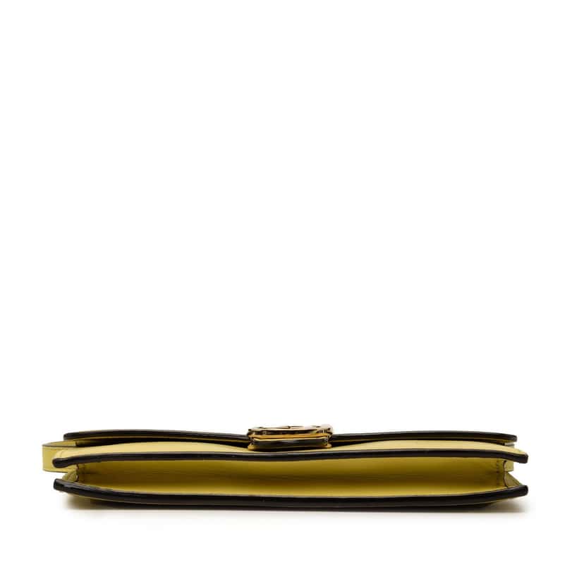 Gucci Calfskin Interlocking G Wallet on Chain Yellow Leather Very good condition - Inside View