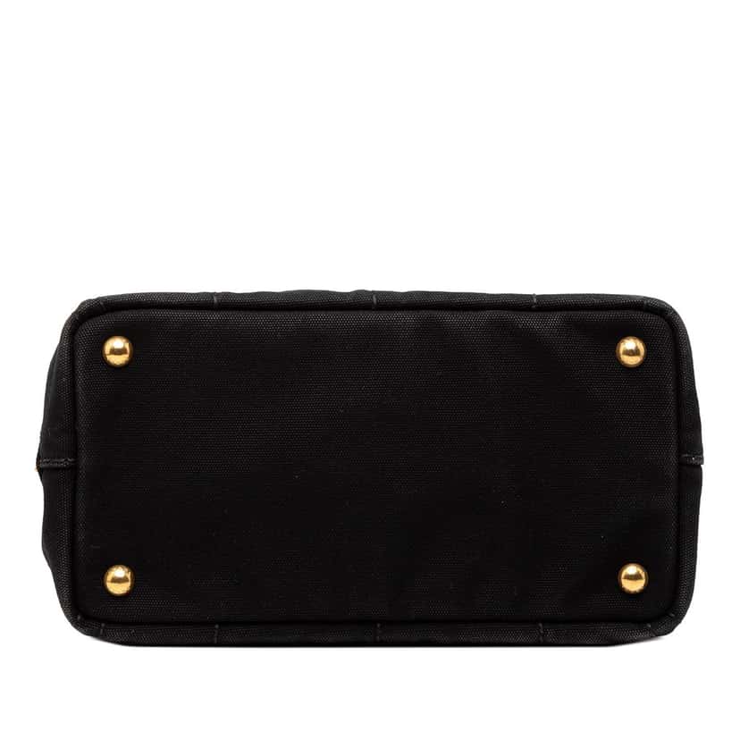 Prada Small Canvas Canapa Logo Satchel Black Very good condition - Inside View