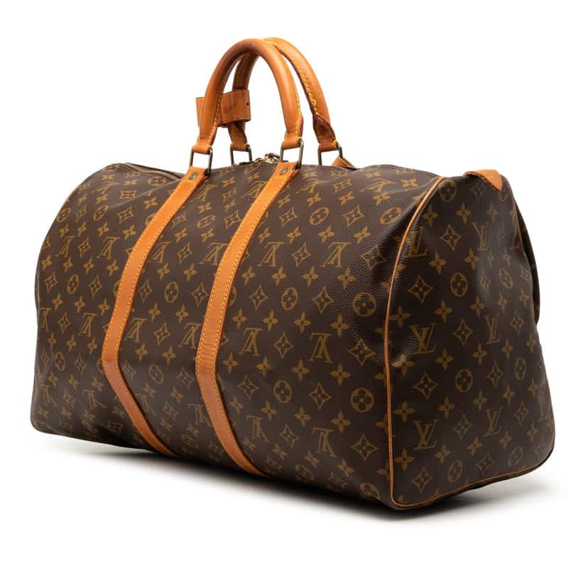 Louis Vuitton Monogram Keepall 50 Brown Good condition - Back View