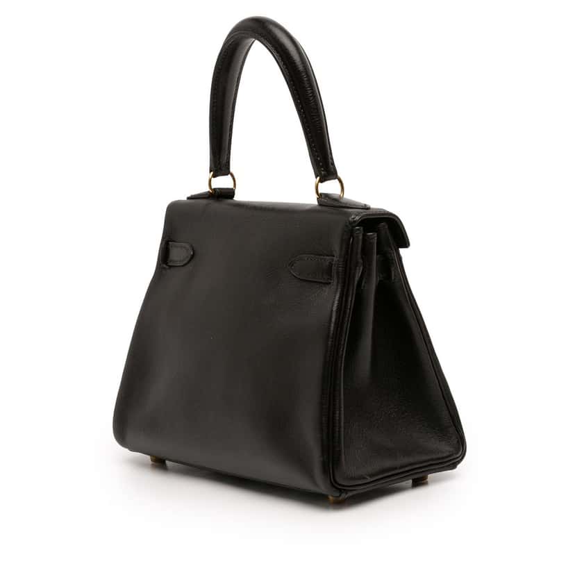 Hermès Mini Gulliver Kelly Retourne 20 Black Leather Very good condition - Back View