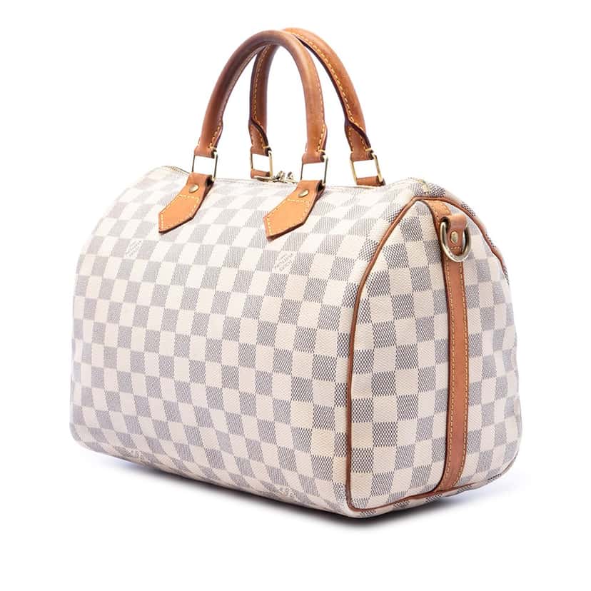 Louis Vuitton Damier Azur Speedy Bandouliere 30 White Very good condition - Back View