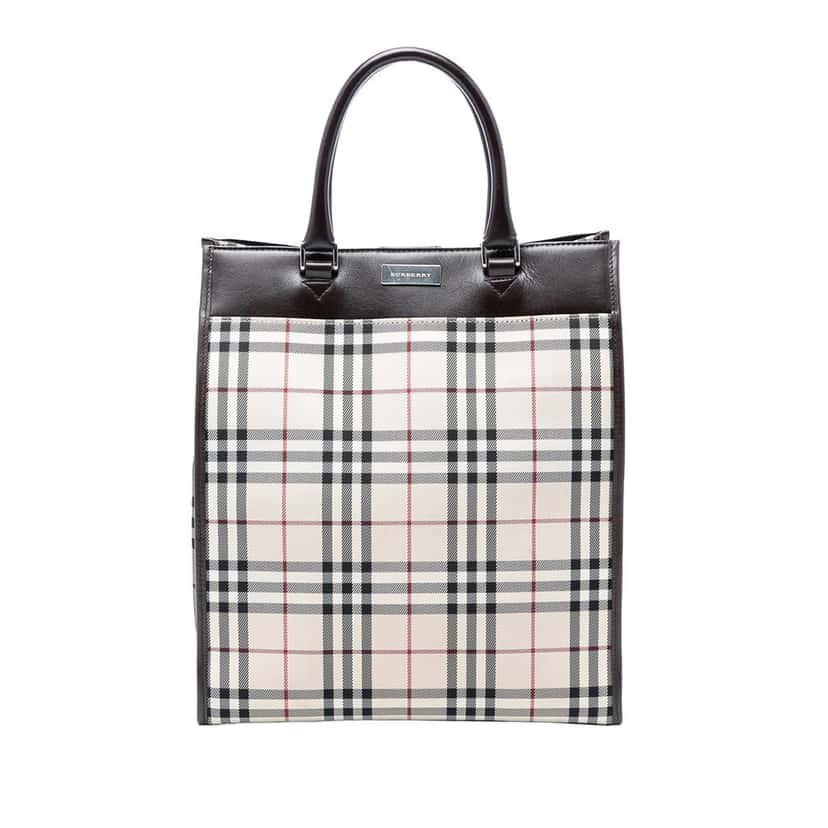 Burberry House Check Canvas Tote Beige Very good condition - Front View