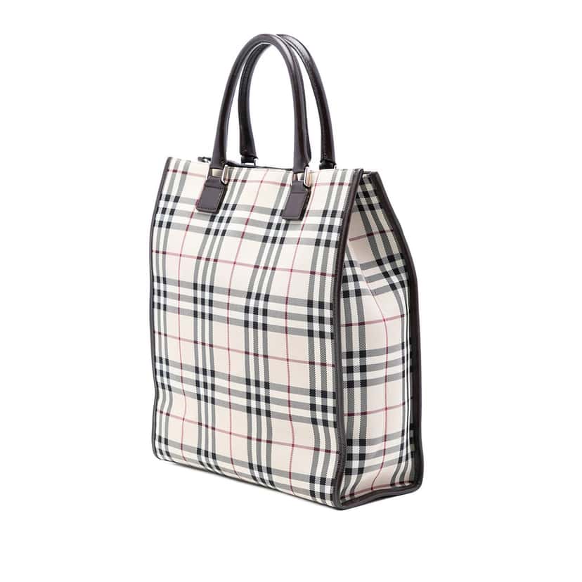 Burberry House Check Canvas Tote Beige Very good condition - Back View