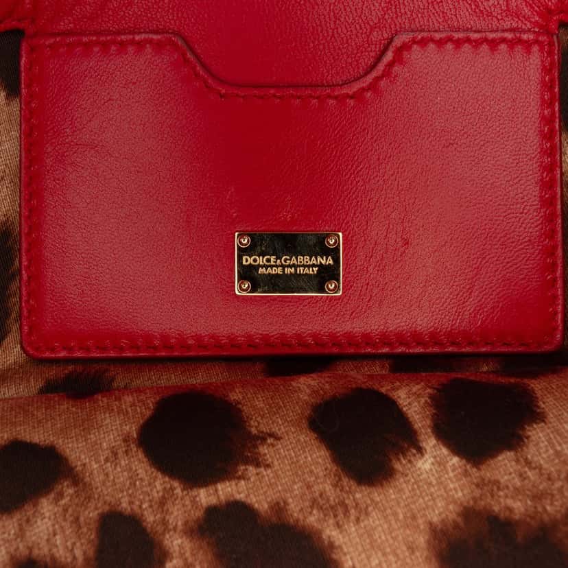 Dolce & Gabbana Crochet Clutch Red Very good condition - Box View