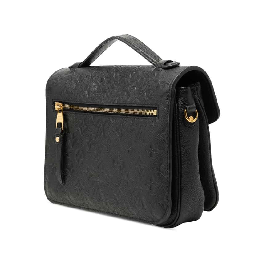 Louis Vuitton Monogram Empreinte Pochette Metis Black Leather Very good condition - Back View