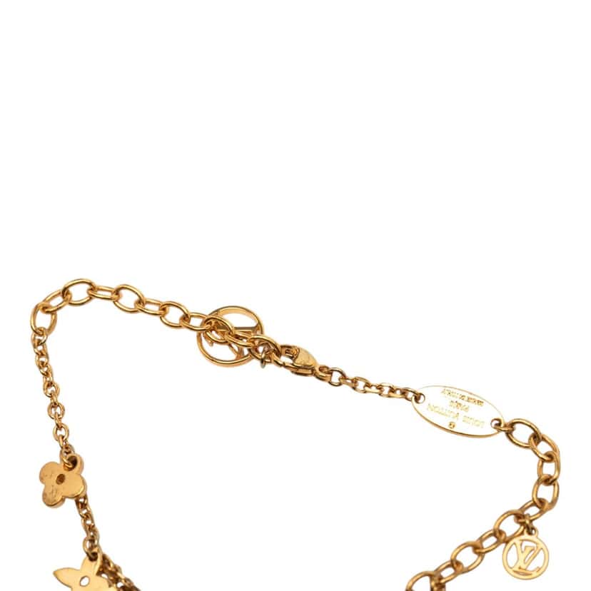 Louis Vuitton Gold Plated Monogram Blooming Supple Bracelet Gold Metal Very good condition - Box View