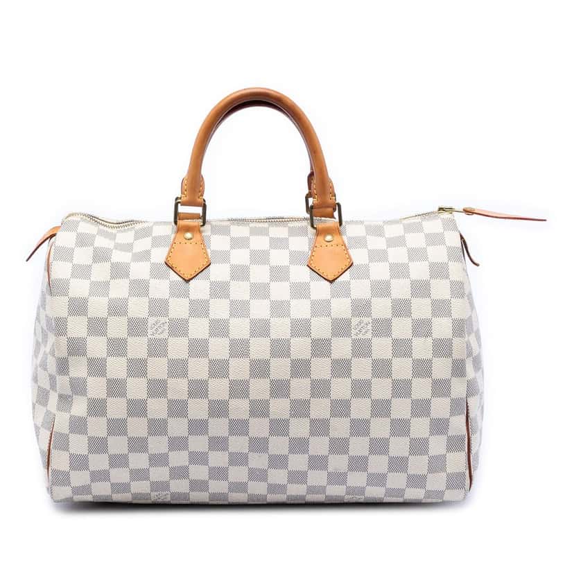 Louis Vuitton Damier Azur Speedy 35 White Very good condition - Front View