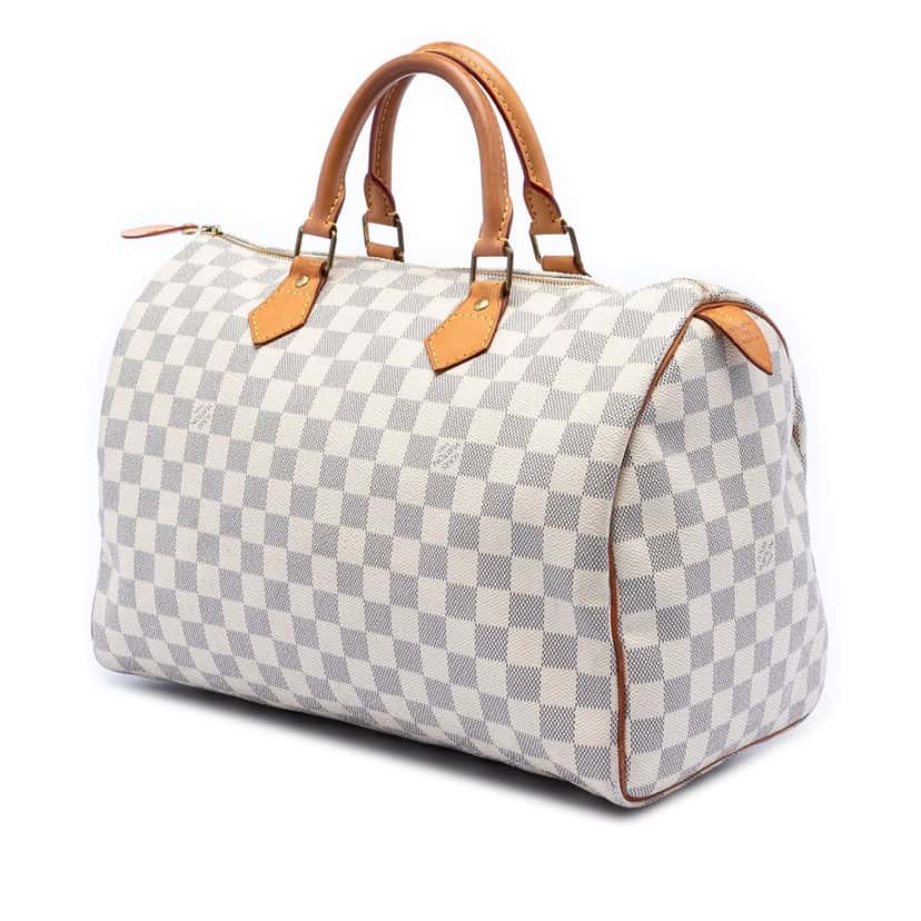 Louis Vuitton Damier Azur Speedy 35 White Very good condition - Back View